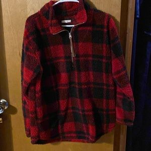Buffalo print soft fuzzy shirt